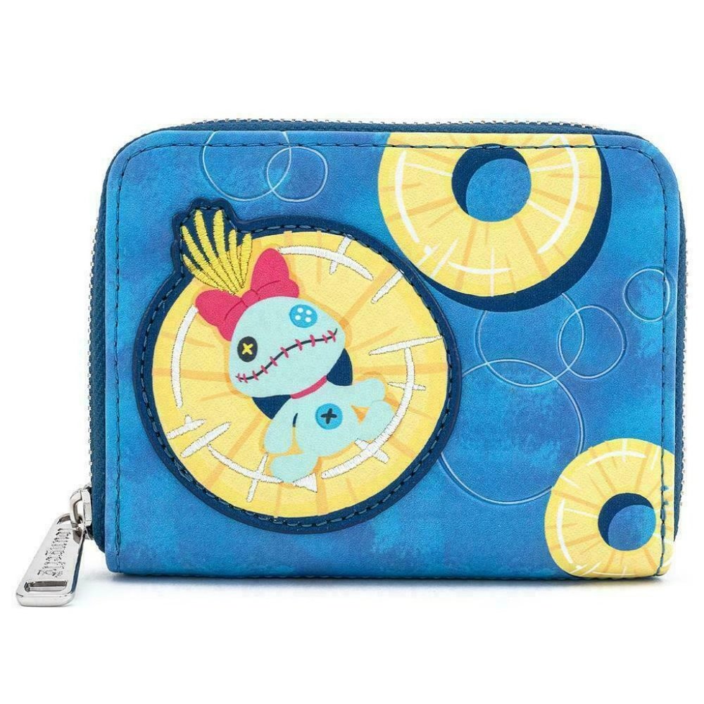 Loungefly Disney Lilo And Stitch Pineapple Floaty Scrump Zip Around Wallet NEW